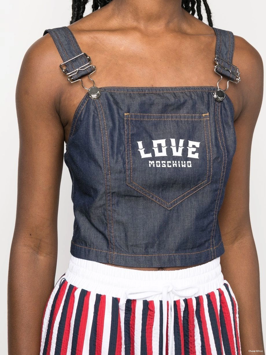 Affordable denim Love logo-print top Moschino Women 0425